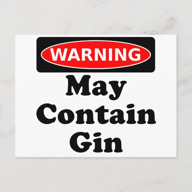 May Contain Gin Postcard (Front)