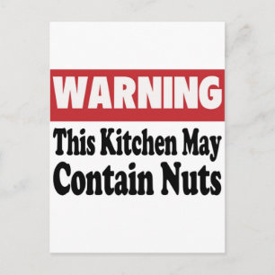 May Contain Nuts Postcard