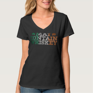 May Contain Whiskey Irish Flag St Patrick T-Shirt