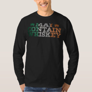 May Contain Whiskey Irish Flag St Patrick T-Shirt