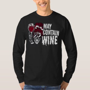 May Contain Wine Alcohol Vintage Drinking T-Shirt