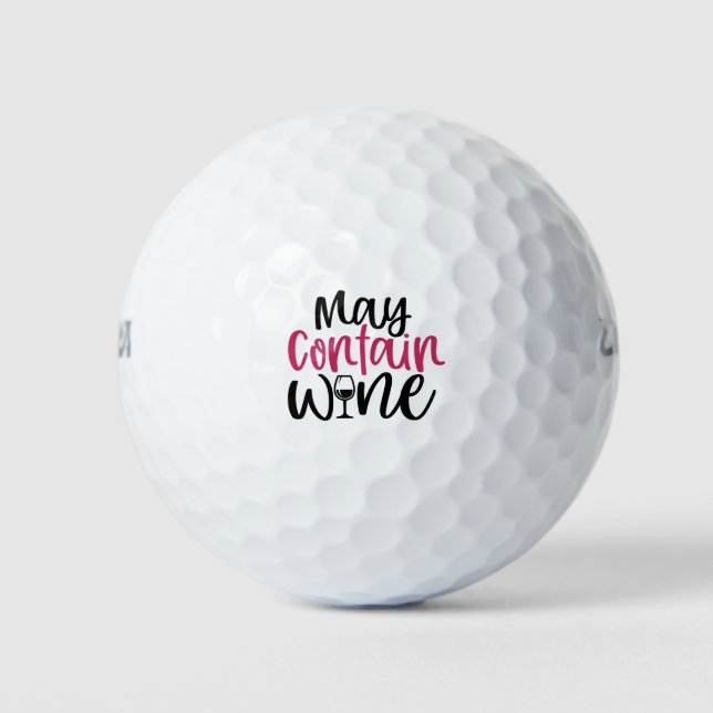 May Contain Wine Golf Balls (Front)