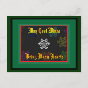 May Cool Winds Bring Warm Hearts Template 1 Postcard