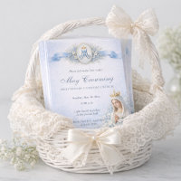 May Crowning Blessed Mary Blue Floral