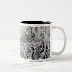 May Day at Bowdon, Cheshire Two-Tone Coffee Mug