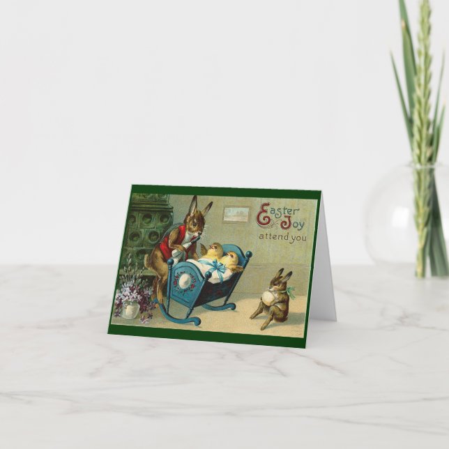 May Easter Joy Attend You Vintage Holiday Card (Front)