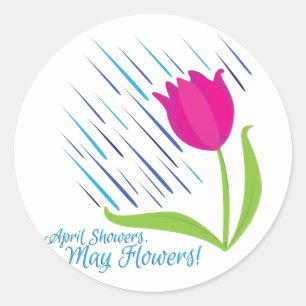 May Flowers Classic Round Sticker