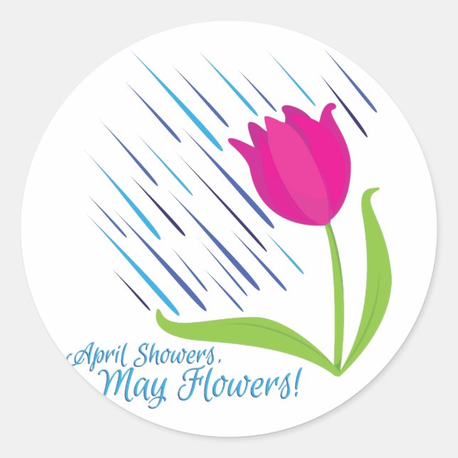 May Flowers Classic Round Sticker (Front)