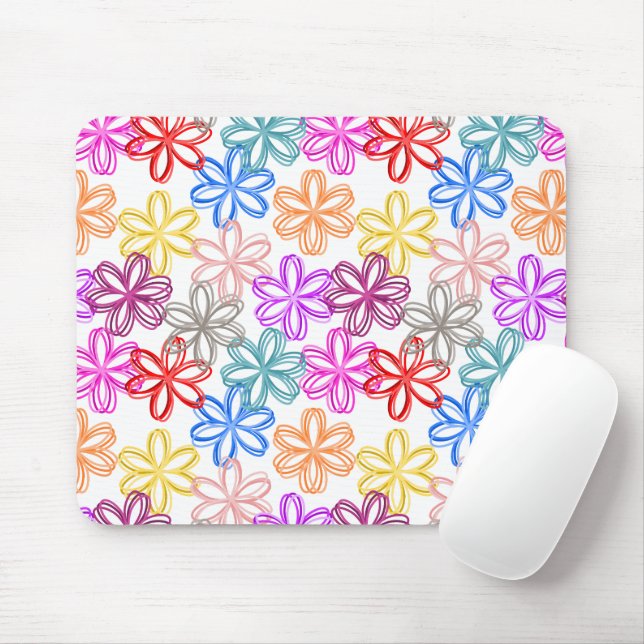 May Flowers  Mouse Mat (With Mouse)
