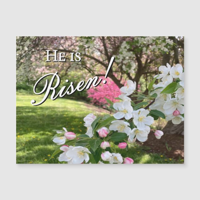 May Flowers Pink Easter Magnet (Front)