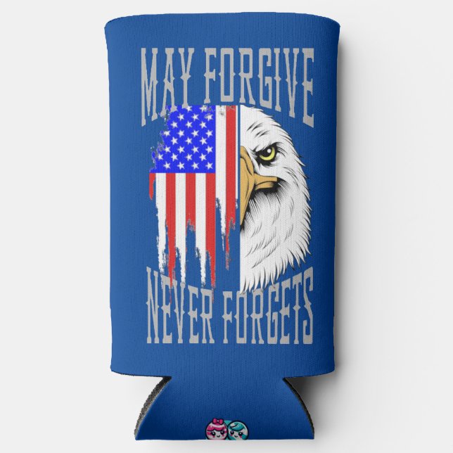 May Forgive Eagle Slim Can Cooler (Front)