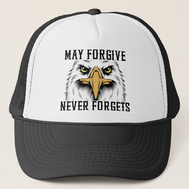 May Forgive Eagle Trucker Hat (Front)