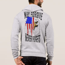 May Forgive, Never Forgets Eagle Zipper