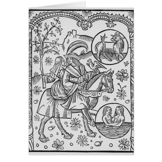 May, from the 'Almanach des Bergers', 1491 (Front)