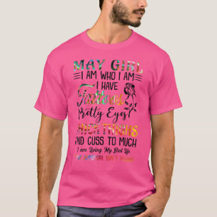 May Girl Tattoos Pretty Eyes Thick Thighs Horoscop T-Shirt