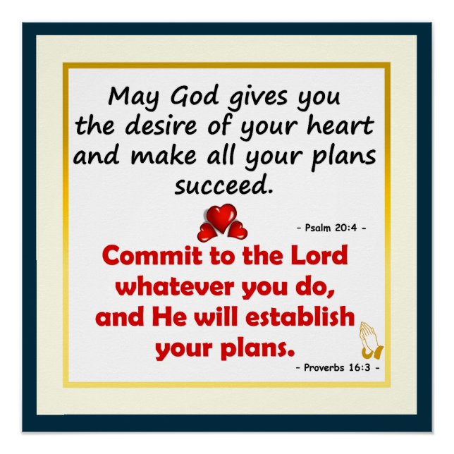 May God Gives You  the Desire of Your Heart Poster (Front)