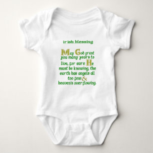May God Grant You Many Years Irish Blessing Baby Bodysuit