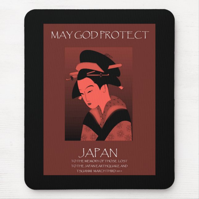 MAY GOD PROTECT JAPAN MOUSE MAT (Front)