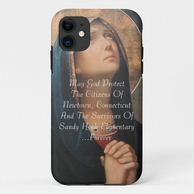 MAY GOD PROTECT THE CITIZENS OF NEWTOWN... Case-Mate iPhone CASE (Back)