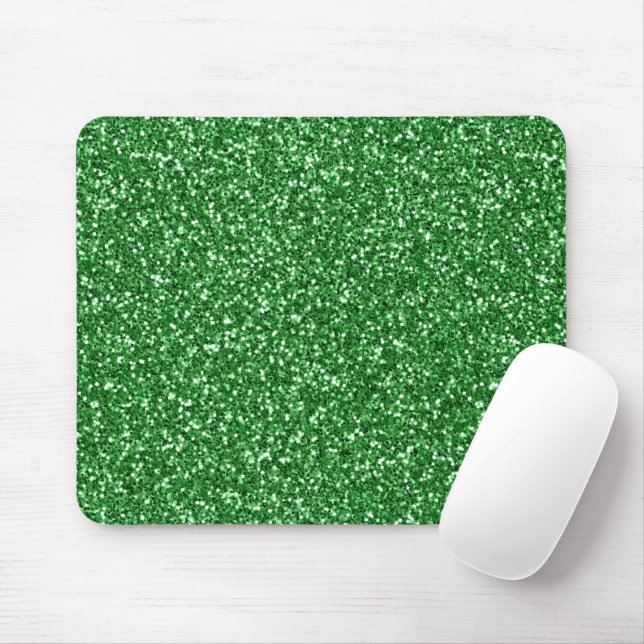 May Green Glitter Mouse Mat (With Mouse)