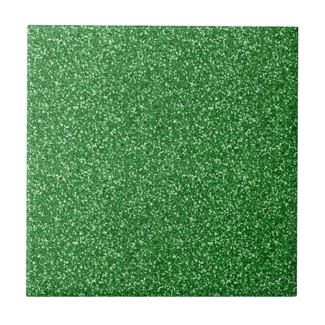 May Green Glitter Tile (Front)
