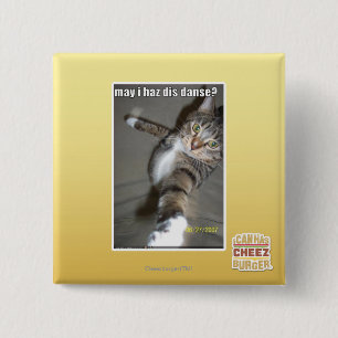 may I haz dis dance? 15 Cm Square Badge
