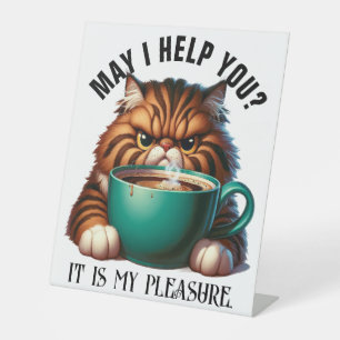 MAY I HELP YOU? PEDESTAL SIGN