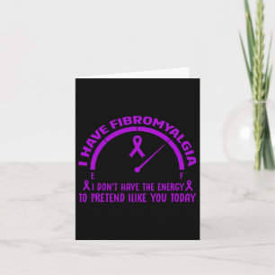 May I Wear Ribbon Purple Have Fibromyalgia Awarene Card