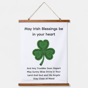 May Irish Blessings Be in Your Heart St. Patrick’s Hanging Tapestry