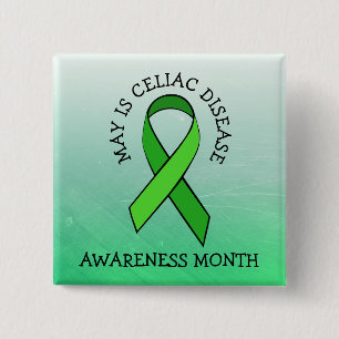 May is Celiac Disease Awareness Month Button