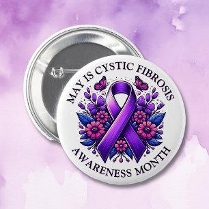 May is Cystic Fibrosis Awareness Month 6 Cm Round Badge