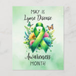 May is Lyme Disease Awareness Month Flyer<br><div class="desc">May is Lyme Disease Awareness Month. Lime green awareness ribbon with flowers and butterflies. Supplies for an educational or awareness event.</div>