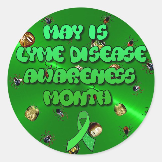 May is Lyme Disease Awareness Month Stickers (Front)