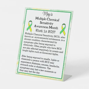 May is Multiple Chemical Sensitivity Awareness Pedestal Sign