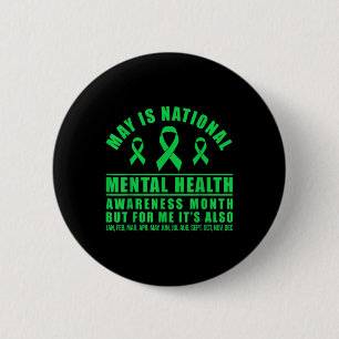 May Is National Mental Health Awareness Month 6 Cm Round Badge