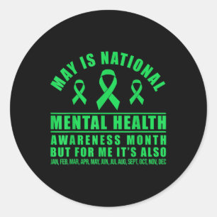 May Is National Mental Health Awareness Month Classic Round Sticker