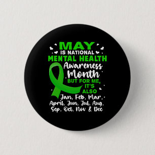 May Is National Mental Health Awareness Month Mens 6 Cm Round Badge