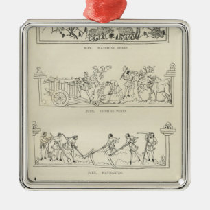 May, June, July and August, from Metal Tree Decoration