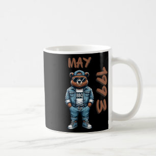 May King Grill Master Bear Bbq Lover Dad Birthday Coffee Mug
