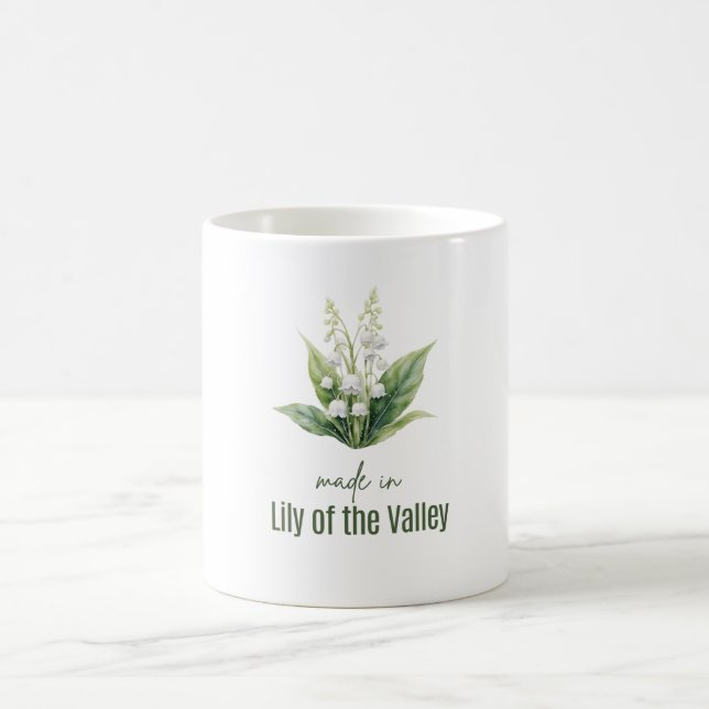 May Lily of the Valle Birth Flower Watercolor cup (Center)
