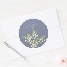 May Lily of the Valley Floral Bouquet Custom Name