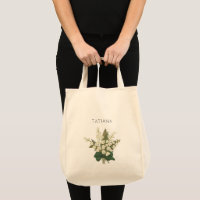 May Lily of the Valley Floral Bouquet Custom Name 