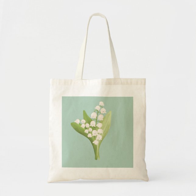 May Lily of the Valley Floral Bouquet  Tote Bag (Front)