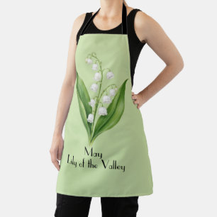 May Lily of the Valley Flowers Apron