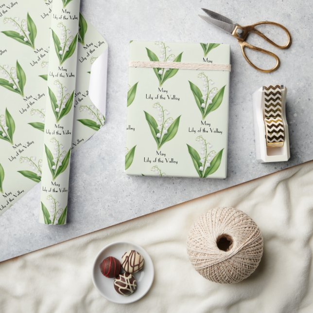 May Lily of the Valley Flowers Wrapping Paper (Crafts)