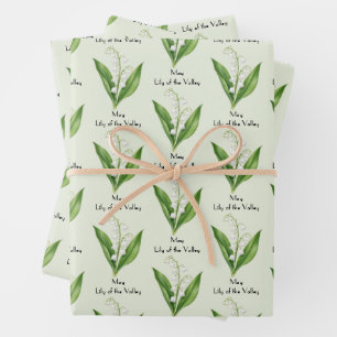 May Lily of the Valley Flowers Wrapping Paper Sheet