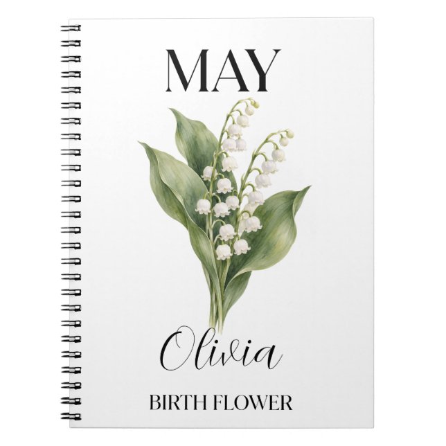 May Lily of the Valley Notebook (Front)