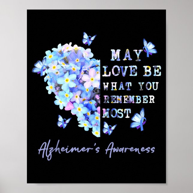 May Love Be What Remember Most heimer Awareness Poster (Front)