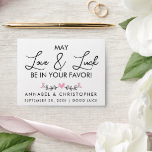 may love & luck lotto scratch card wedding favour envelope