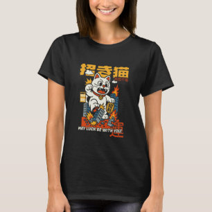 May Luck Be With You - Maneki-Neko Monster Cat Att T-Shirt